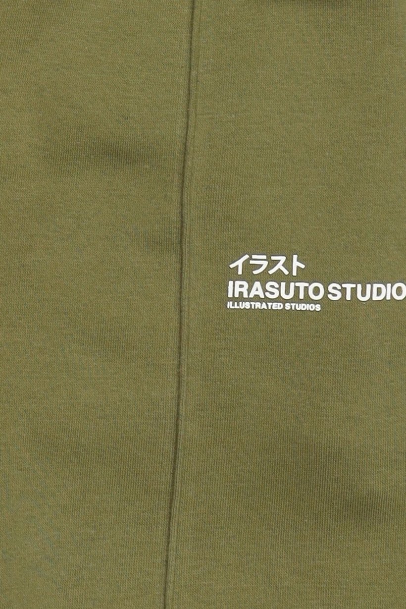 Kids Boy Brand Logo Basic Shorts, Olive