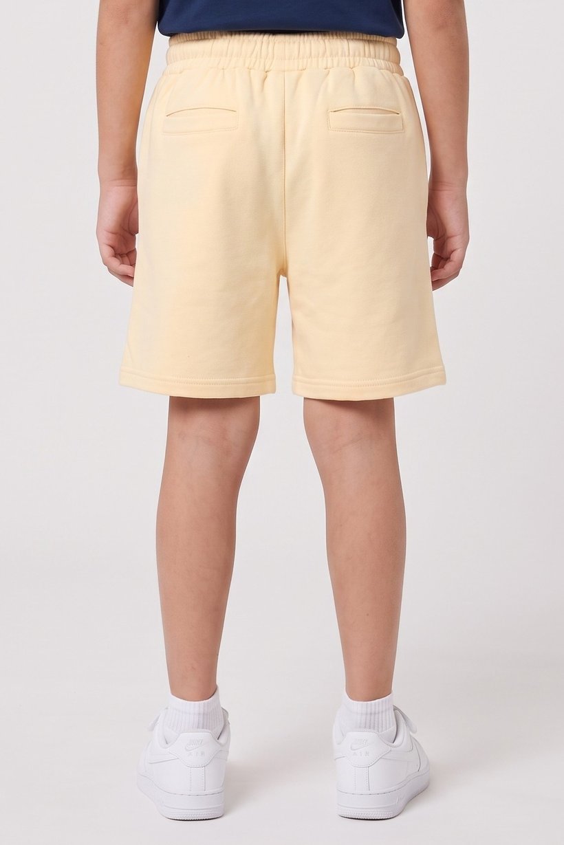 Kids Boy Brand Logo Basic Shorts, Sand