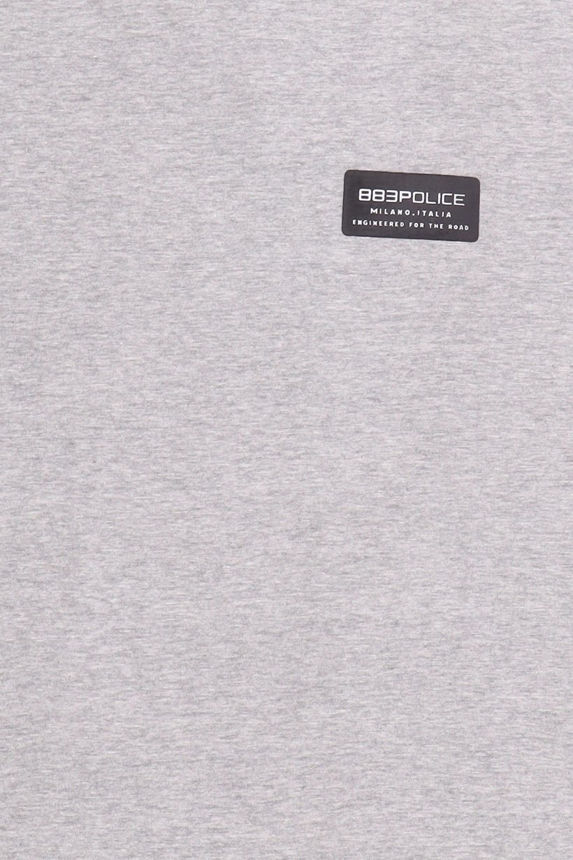 Men Crew Neck Short Sleeve Brand Logo T-Shirt, Light Grey