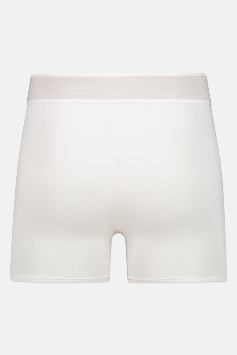 Men 3 Pieces Stretch Fit Brand Logo Boxer Brief, White