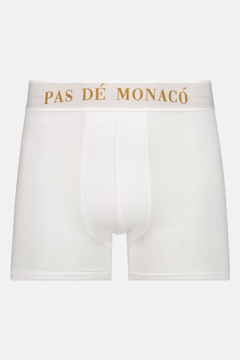 Men 3 Pieces Stretch Fit Brand Logo Boxer Brief, White