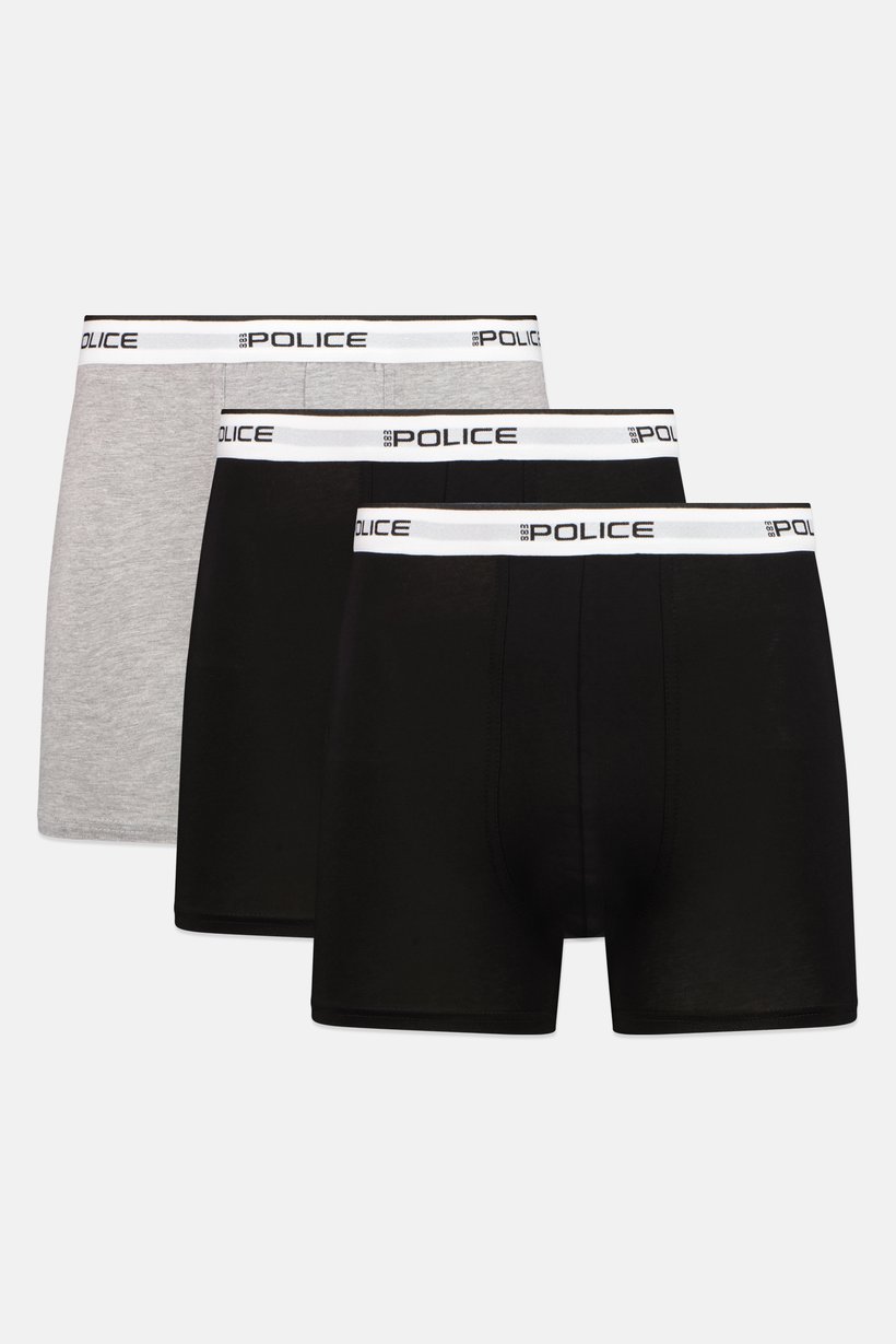 Men 3 Pieces Brand Logo Boxer Briefs, Multicolor