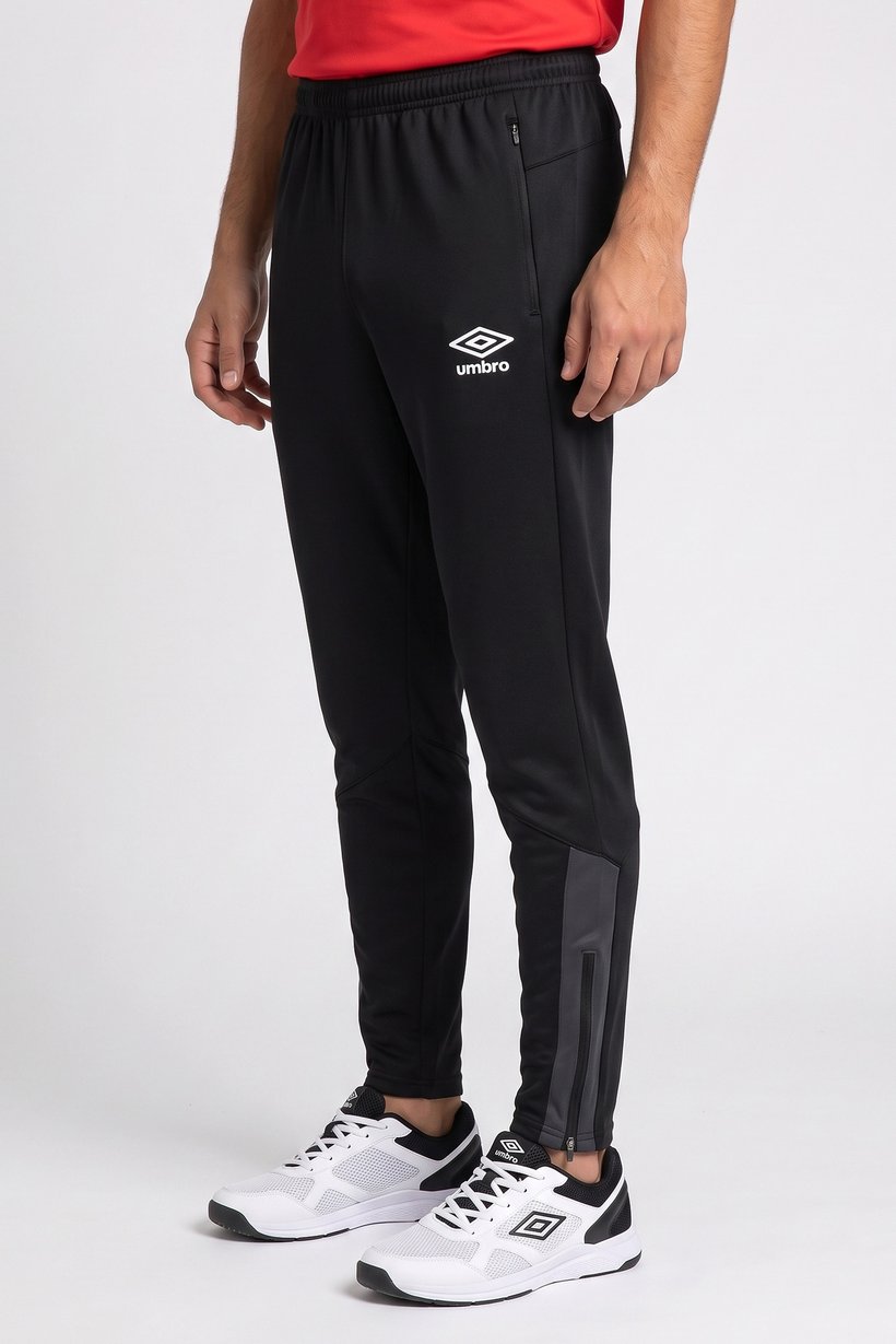 Men Sportswear Fit Drawstring Training Track Pants, Black