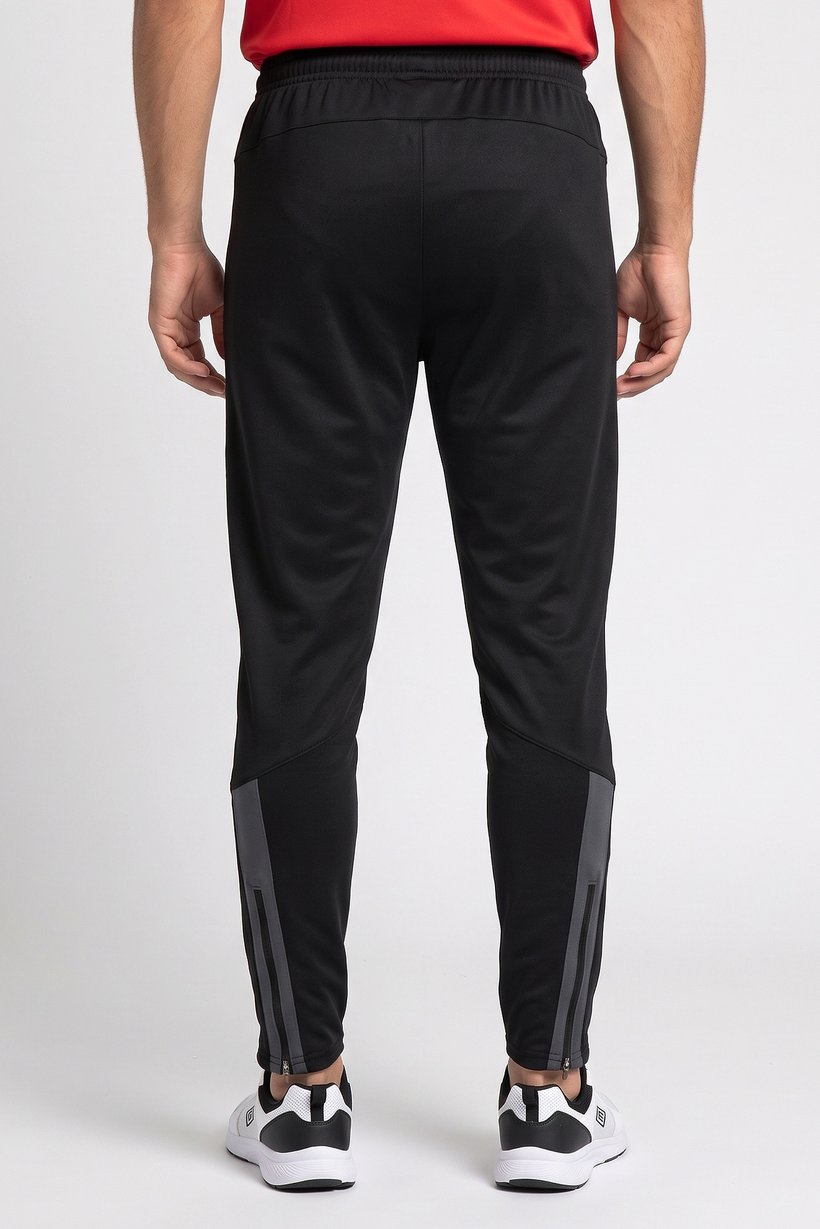 Men Sportswear Fit Drawstring Training Track Pants, Black