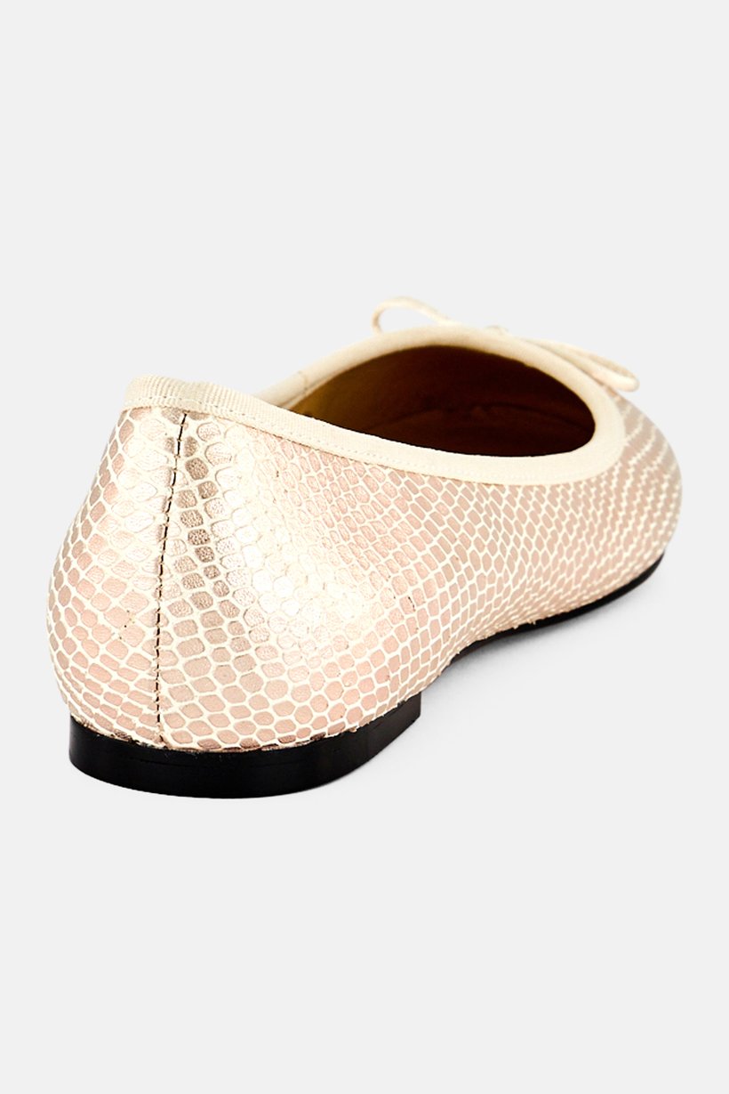 Women Slip On Flat Shoes, Light Gold