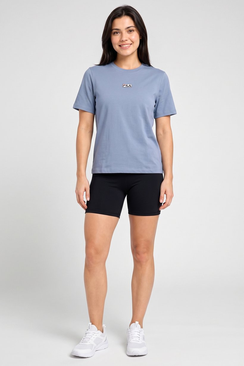 Women Boxy Fit Short Sleeve Outdoor T-Shirt, Slate Blue