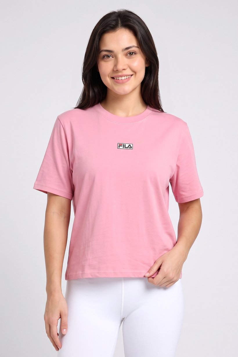 Women Boxy Fit Short Sleeve Outdoor T-Shirt, Pink