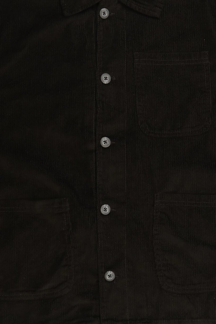 Men Corduroy Jacket Shirt, Dark Chocolate