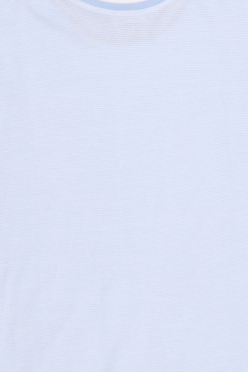 Men Crew Neck Short Sleeve Houndstooth T-Shirt, Light Blue