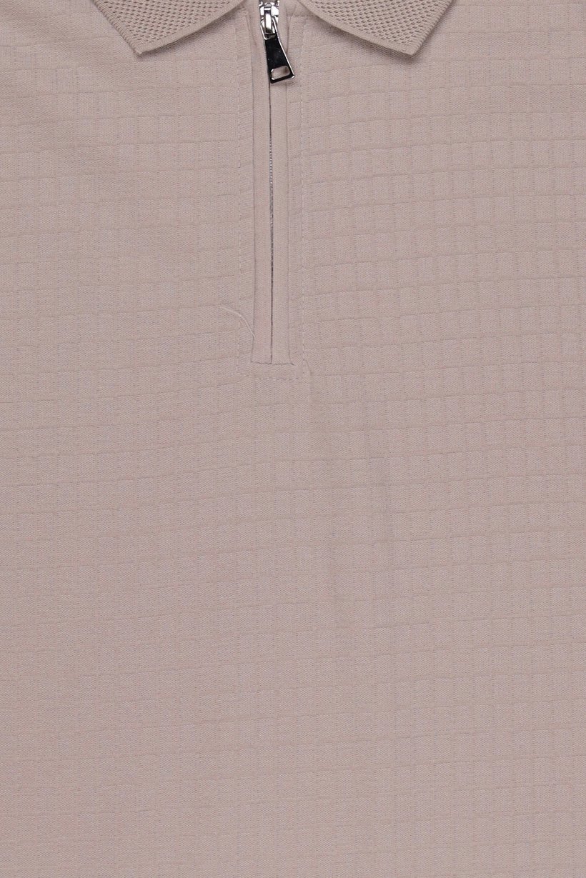 Men Regular Fit Plain Short Sleeve Polo Shirt, Dark Tan