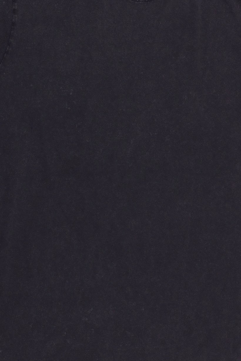 Men Crew Neck Short Sleeve Washed T-Shirt, Black