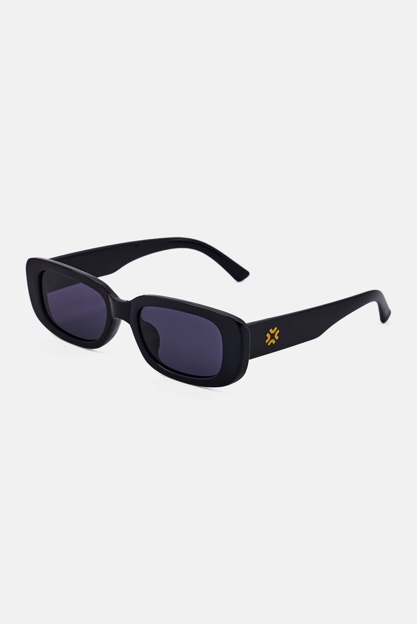 Women 200039002 Rectangle Sunglasses, Black