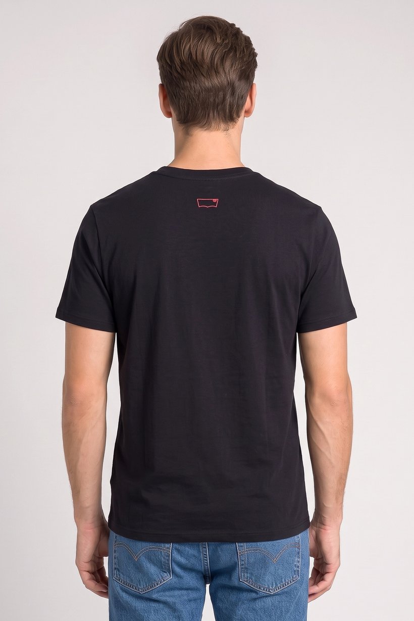 Men Crew Neck Short Sleeve Plain T-Shirt, Black