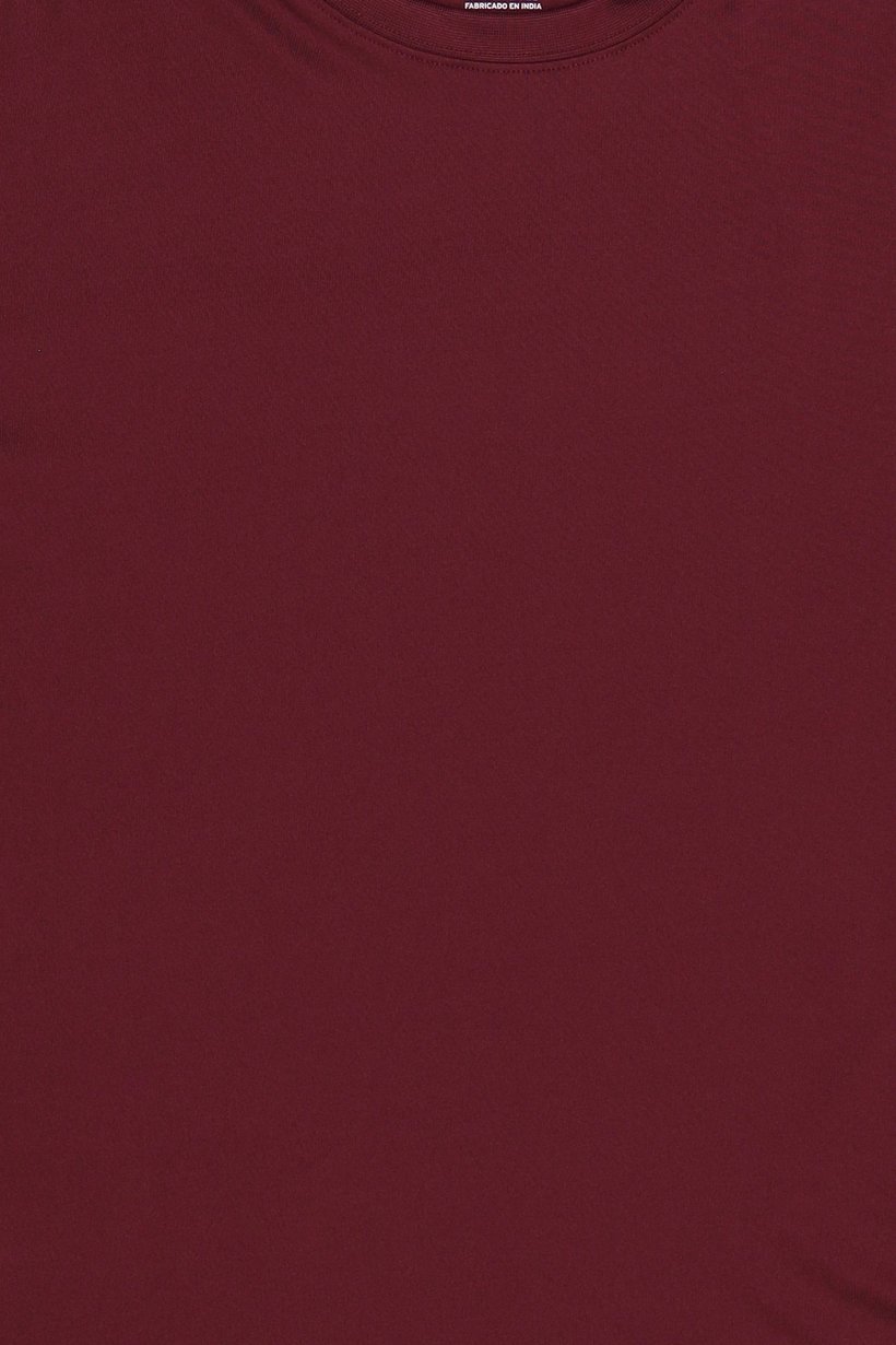 Men Crew Neck Short Sleeve Solid T-Shirt, Maroon