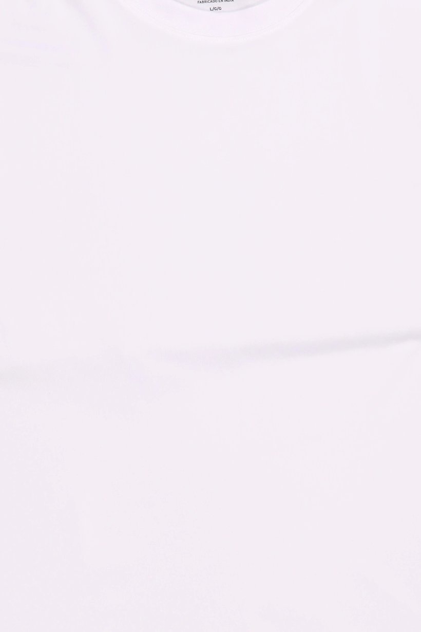 Men Crew Neck Short Sleeve Plain T-Shirt, White
