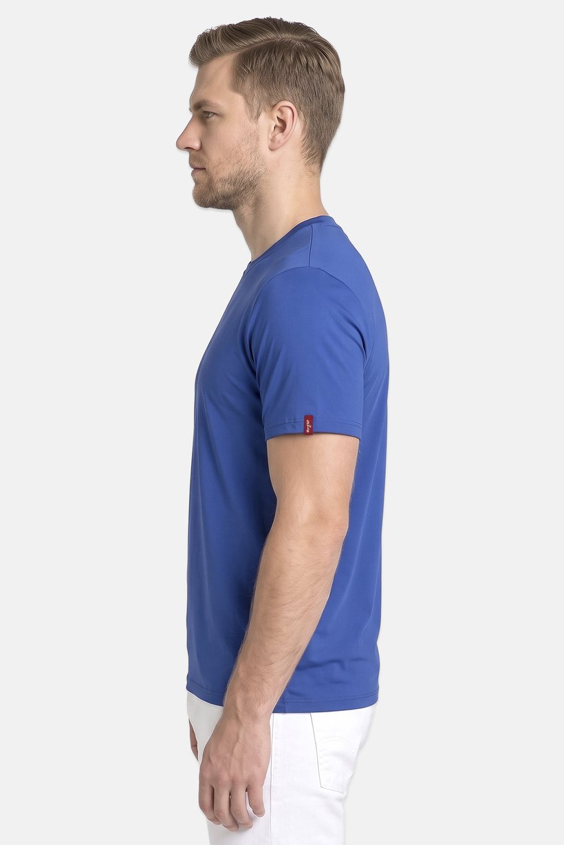 Men Crew Neck Short Sleeve Solid T-Shirt, Royal Blue
