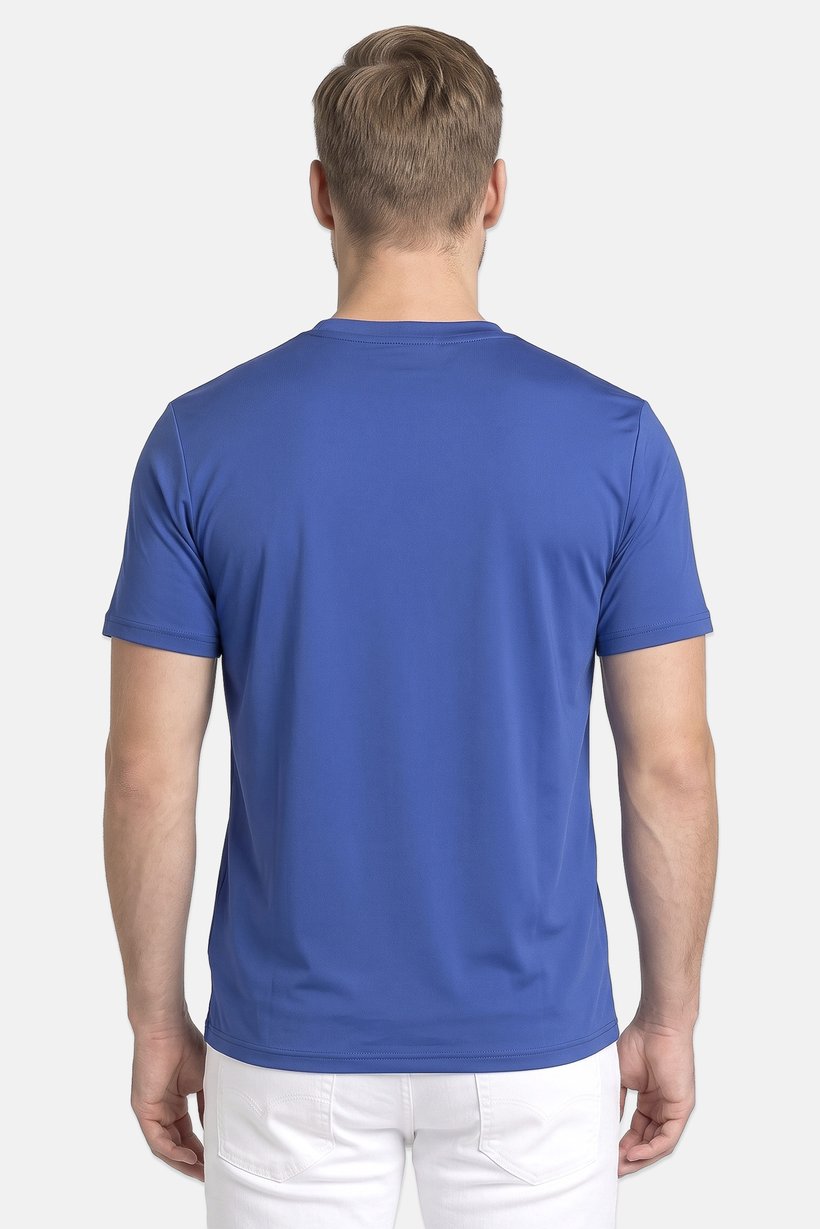 Men Crew Neck Short Sleeve Solid T-Shirt, Royal Blue