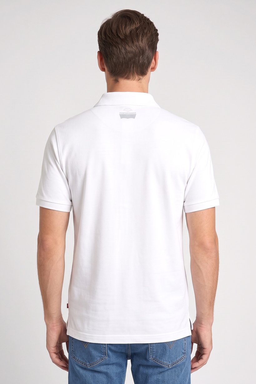 Men Regular Fit Plain Short Sleeve Polo Shirts, White
