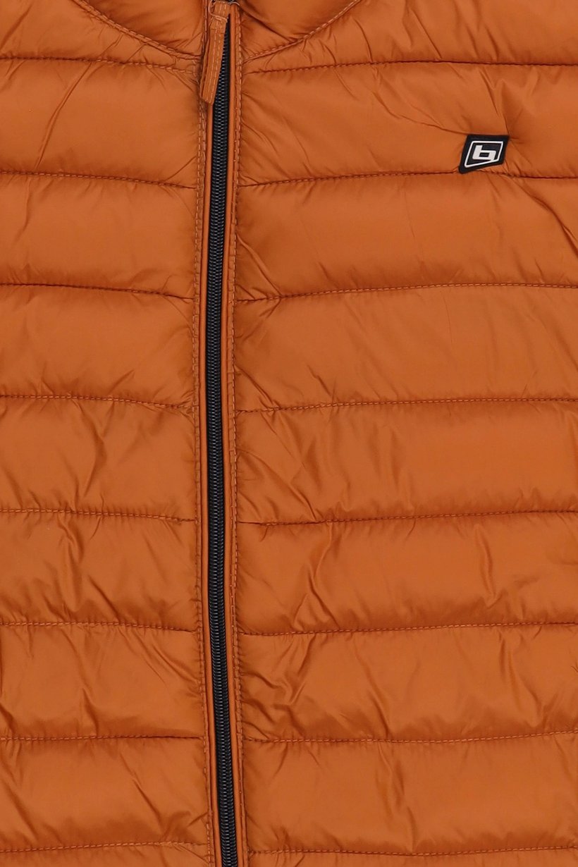 Men Quilted Puffer Jacket, Brown