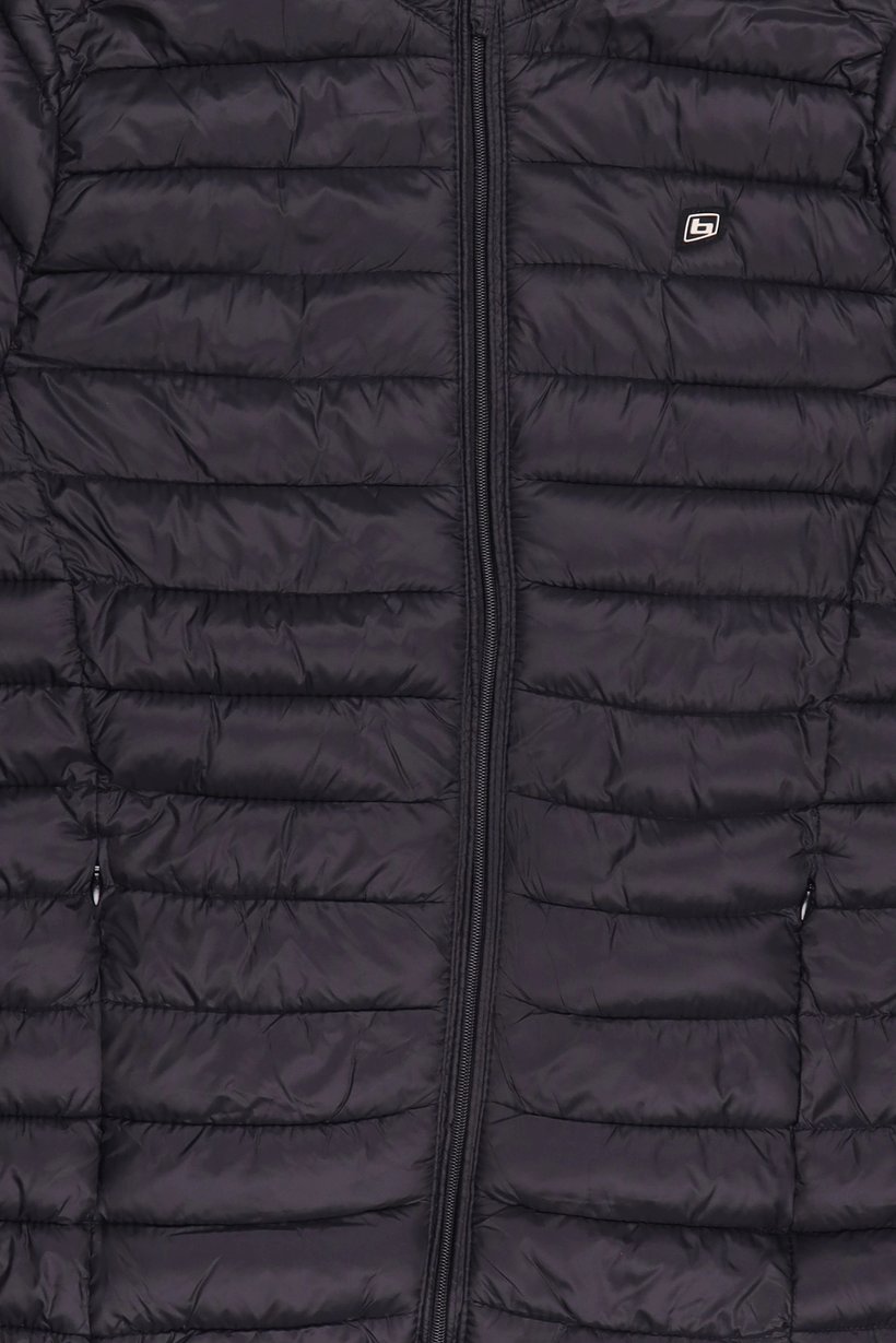 Men Quilted Puffer Jacket, Black