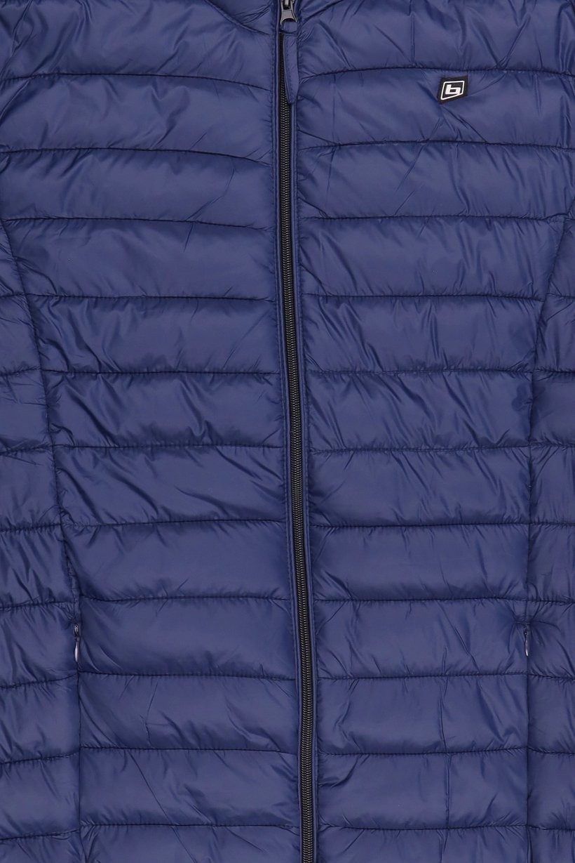 Men Quilted Puffer Jacket, Blue