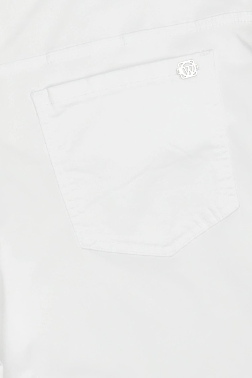 Women Regular Fit Solid Wide Leg Capri Pants, White