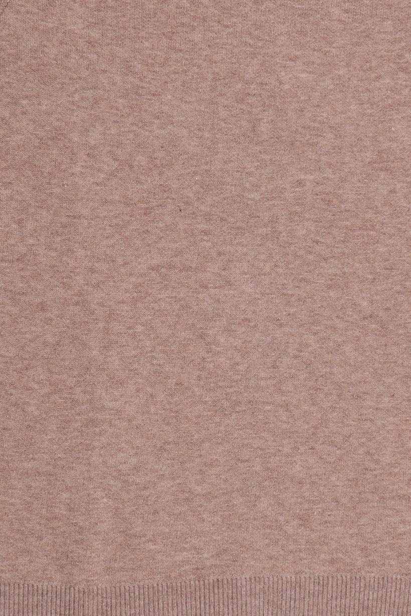 Women Crew Neck Knitted Sweater, Brown