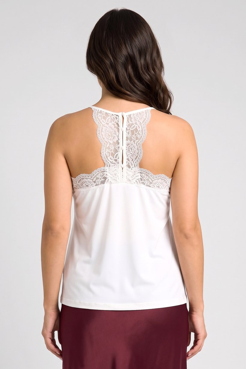 Women V-Neck Textured Sleeveless Tank Top, White