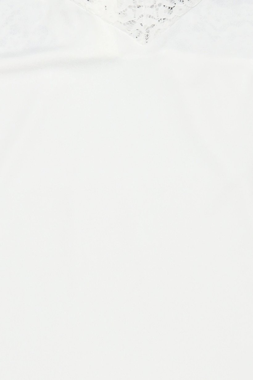Women V-Neck Textured Sleeveless Tank Top, White