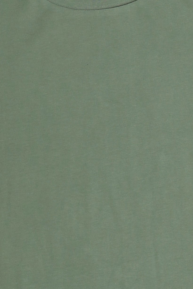 Women Crew Neck Short Sleeve Plain T-Shirt, Olive
