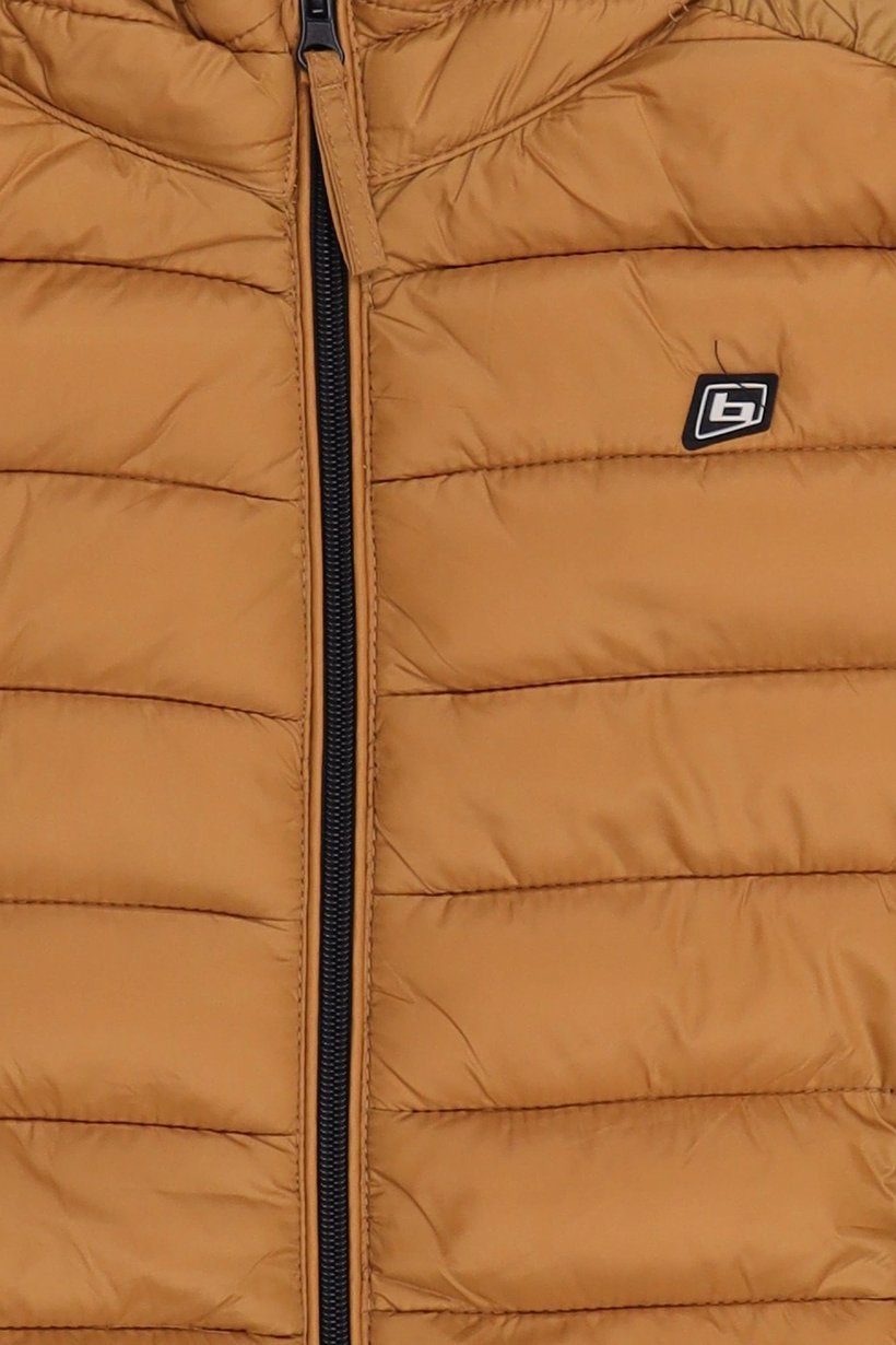 Men Quilted Puffer Jacket, Light Brown