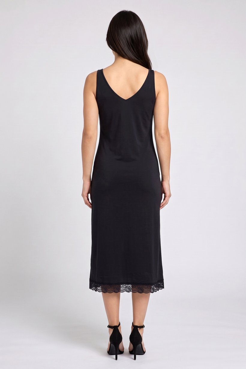 Women Sleeveless Midi Dress, Black
