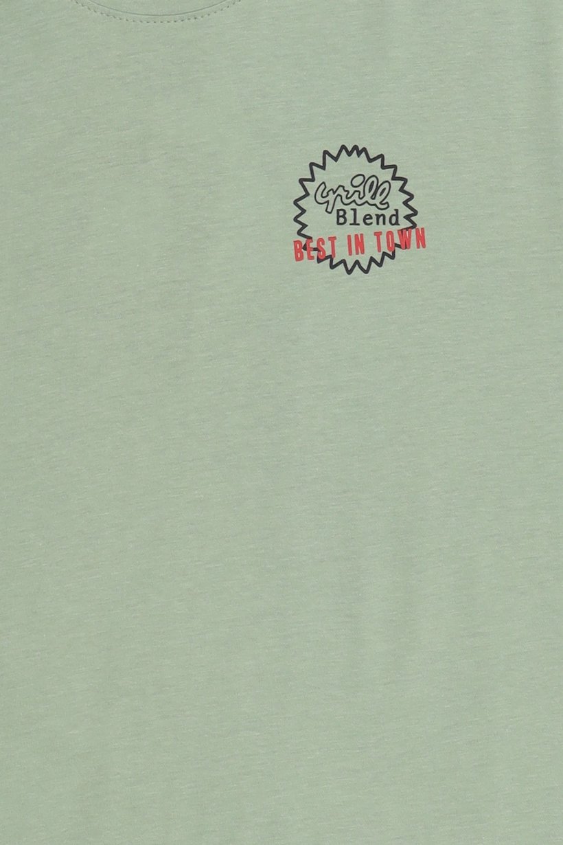 Men Crew Neck Short Sleeve Graphic Print T-Shirt, Green