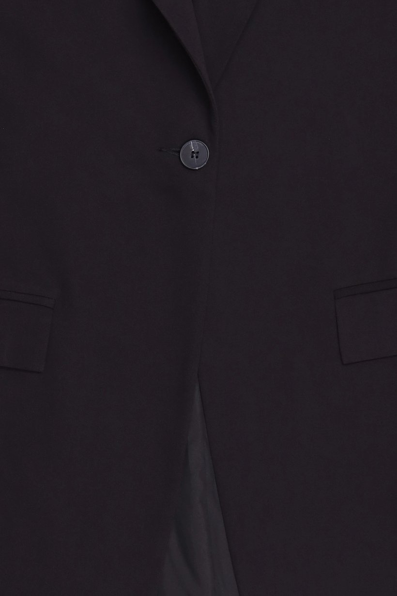 Women Regular Fit Plain Long Sleeve Casual Blazer, Black