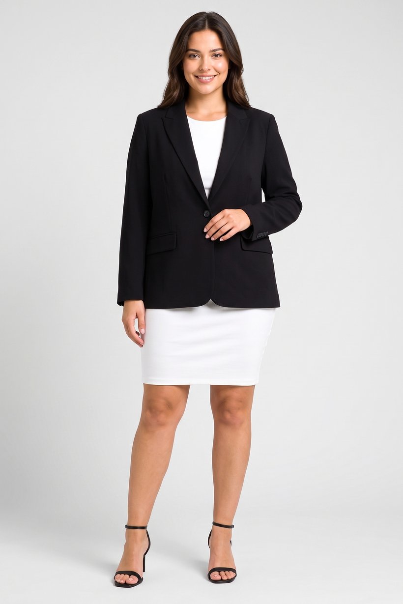 Women Regular Fit Solid Casual Blazer, Black