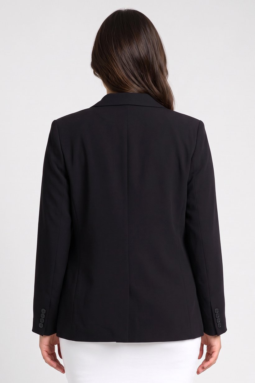 Women Regular Fit Solid Casual Blazer, Black