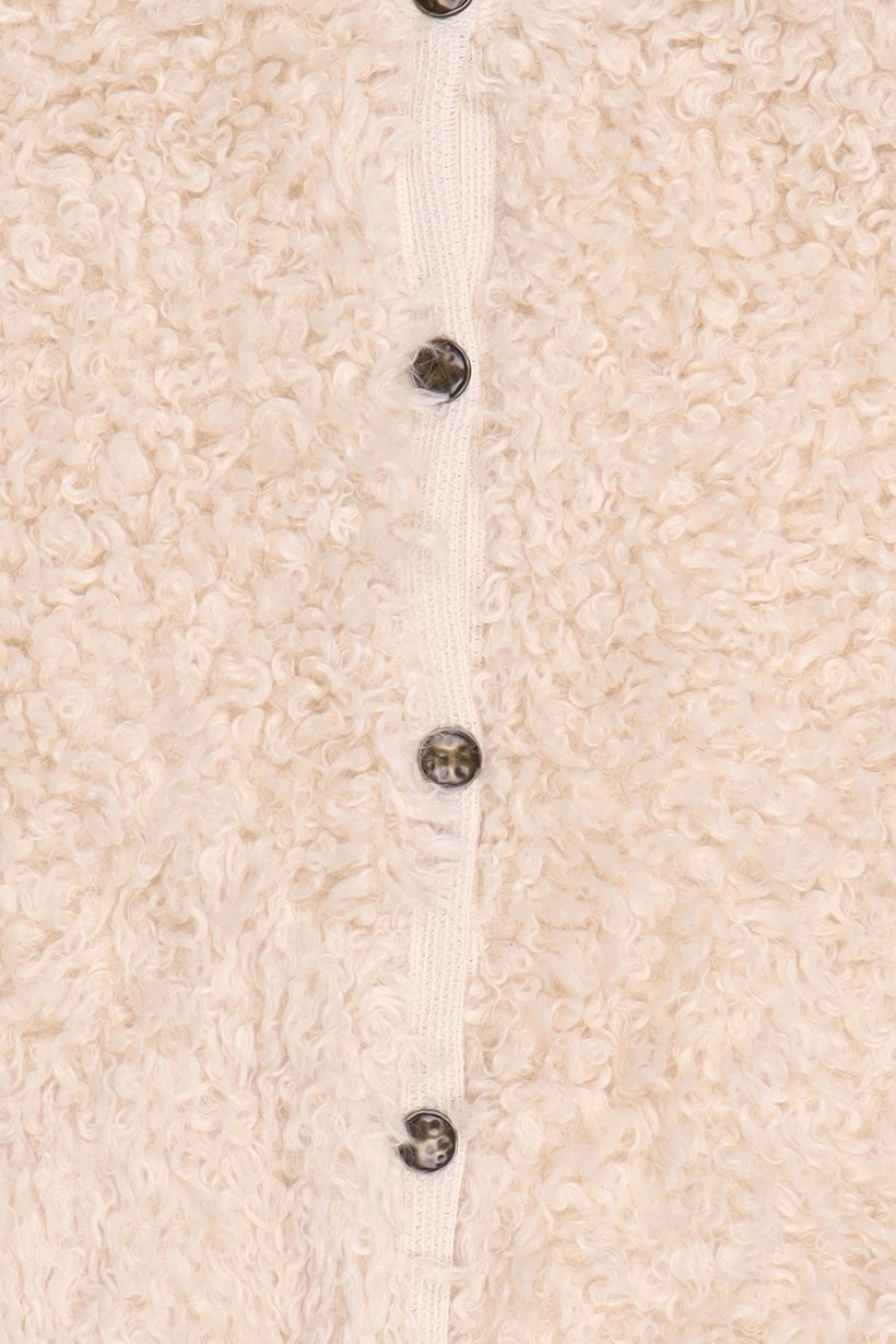 Women Crew Neck Textured Cardigan, Beige