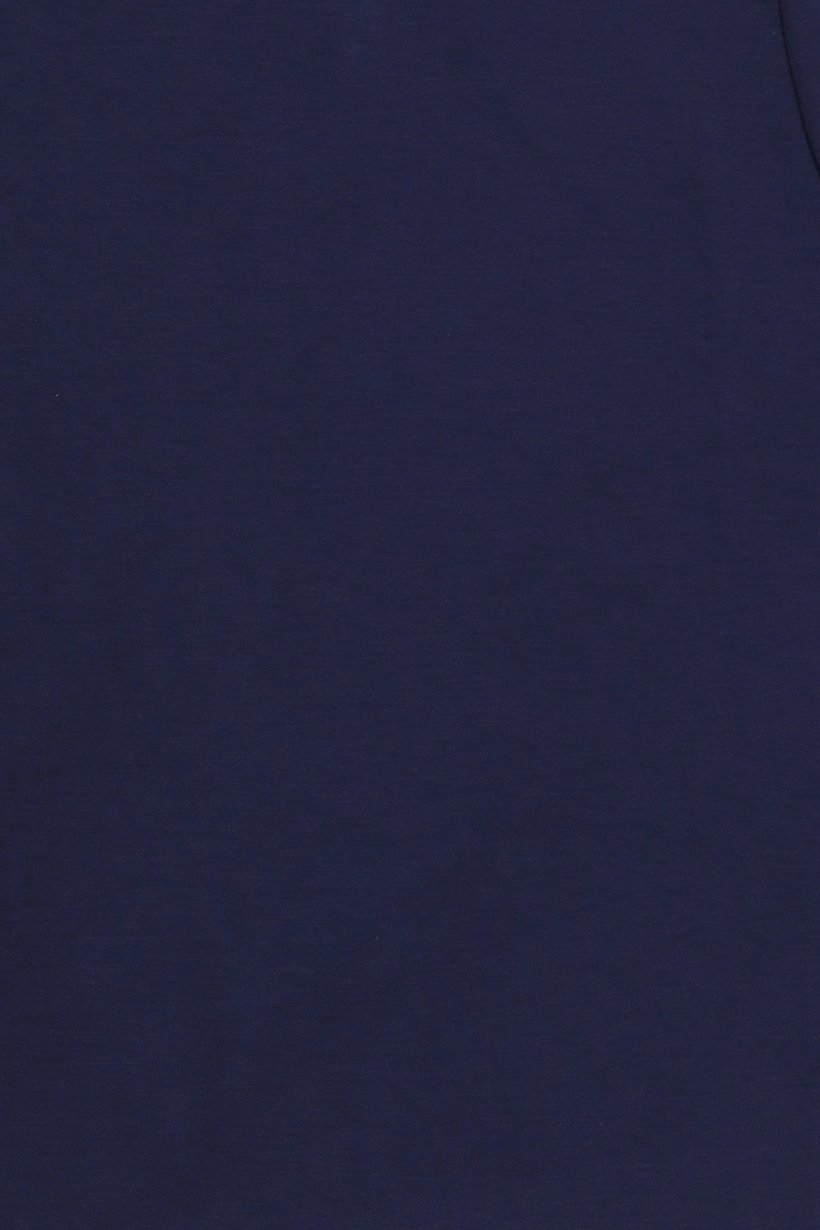 Women Mock Neck Short Sleeve Solid Top, Navy