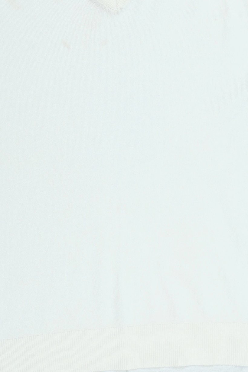 Women V-Neck Plain Sweater, Off White