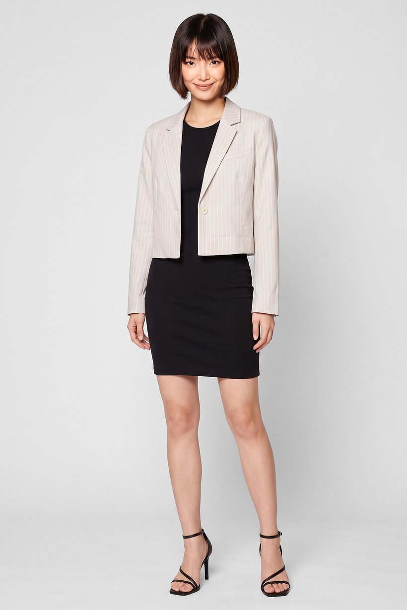 Women Regular Fit Stripe Casual Blazer, Multicolor