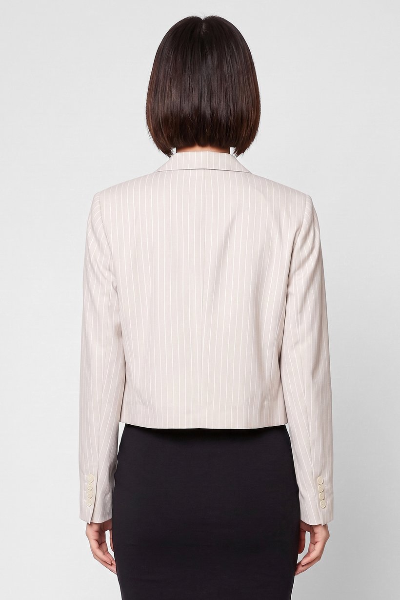 Women Regular Fit Stripe Casual Blazer, Multicolor