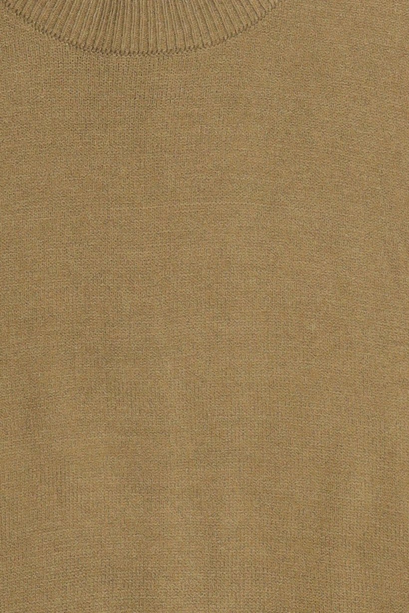 Women Crew Neck Knitted Sweater, Olive