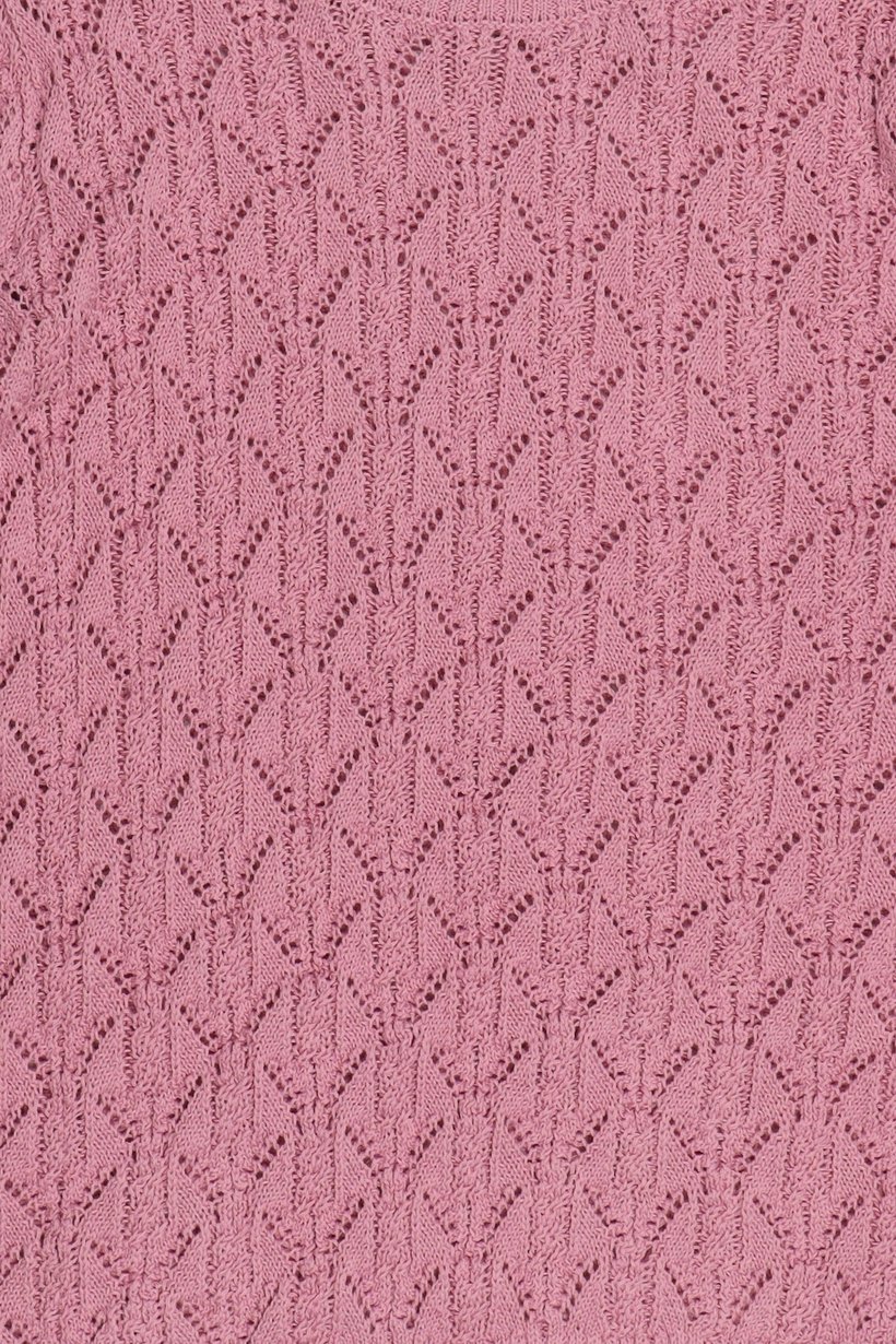 Women Crew Neck Knitted Sweater, Pink