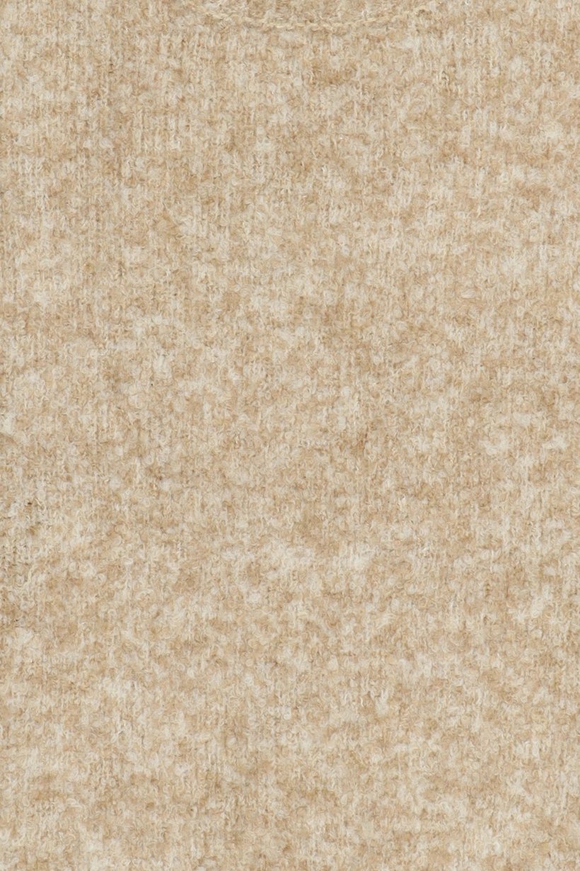 Women Crew Neck Textured Sweater, Tan