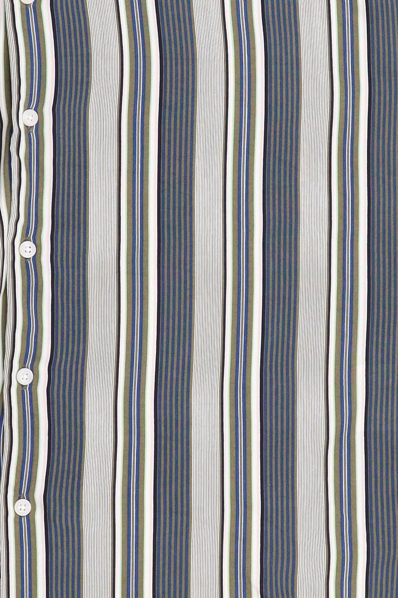 Men Regular Fit Stripe Short Sleeve Casual Shirt, Multicolor
