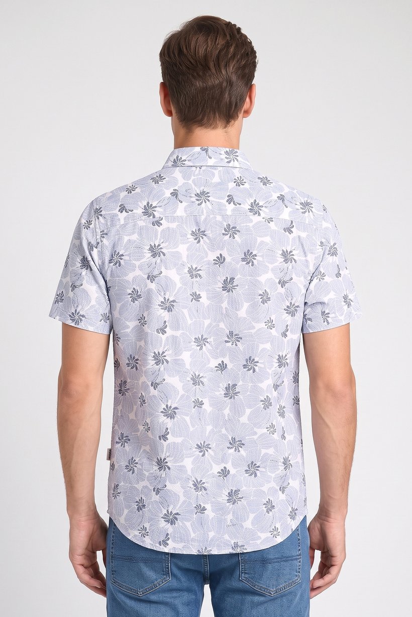 Men Regular Fit Allover Print Short Sleeve Casual Shirt, Multicolor