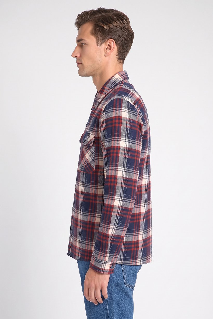 Men Regular Fit Checkered Long Sleeve Casual Shirt, Multicolor