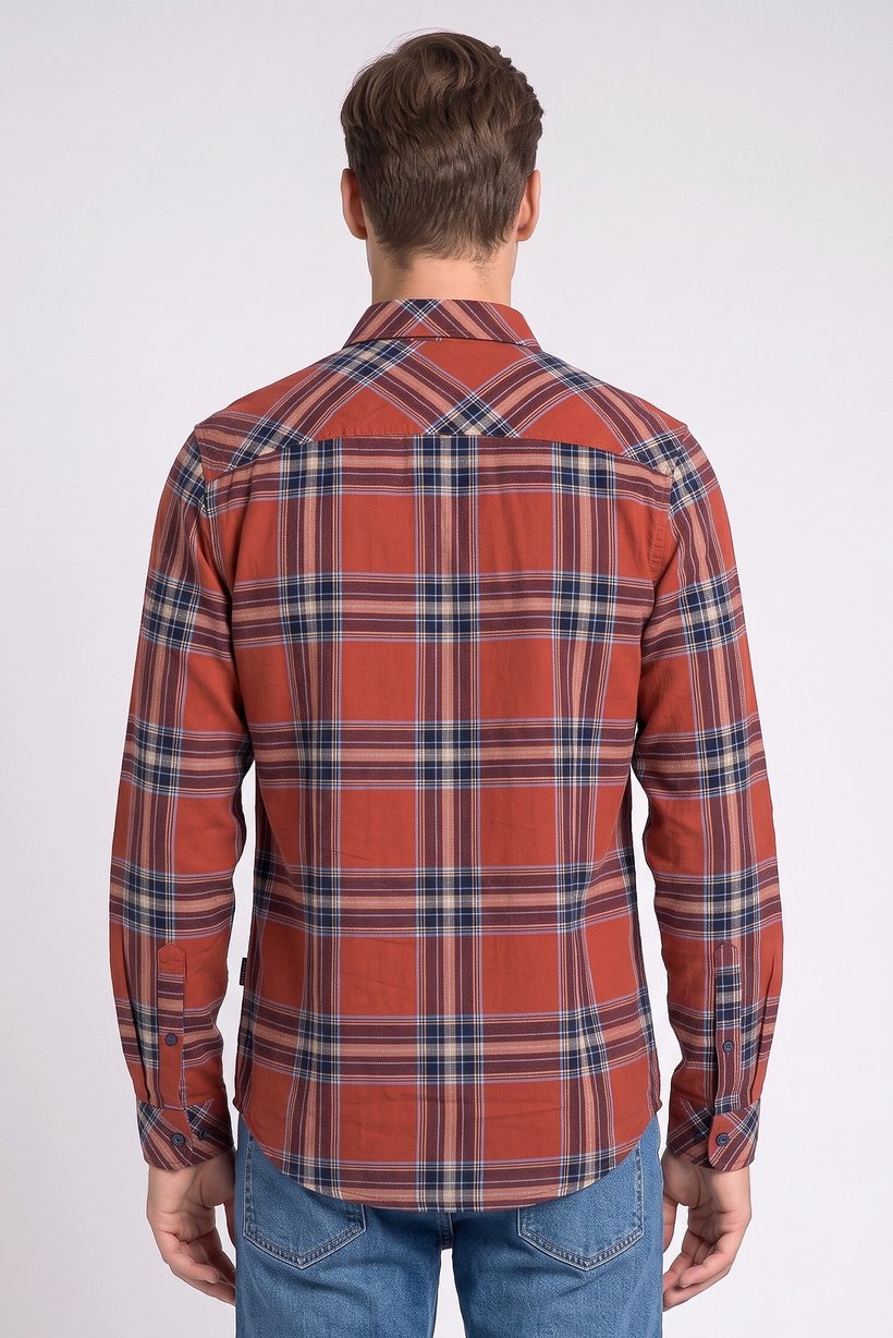 Men Regular Fit Checkered Long Sleeve Casual Shirt, Multicolor