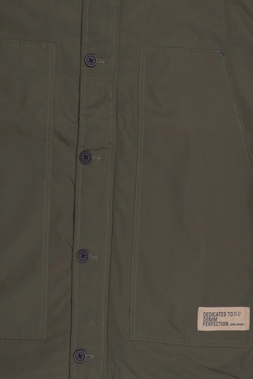 Men Plain Bomber Jacket, Dark Olive
