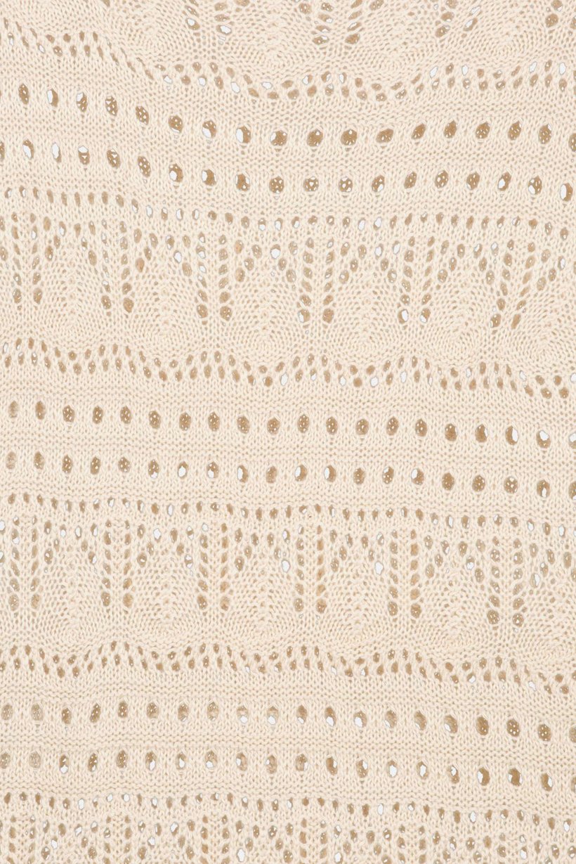 Women Eyelet Midi Dress, Beige